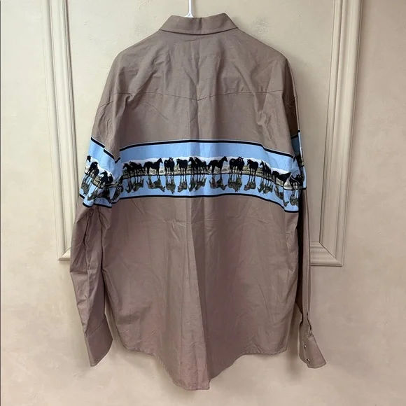 New! Roper Horse Print Western Button Down Shirt size XL - Picture 5 of 5